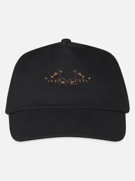 Verzierung Gold - Kinder Basecap - Schwarz
