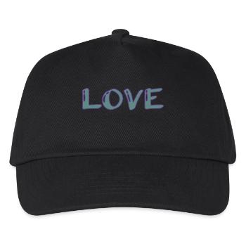 ICH LIEBE DICH. HEILIGER VALENTINSTAG. Junggesellinnenabschied. LIEBE. ICH LIEBE DICH. - Kinder Basecap - Schwarz - Vorne