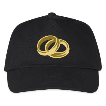 Rings - Wedding - Kids’ Baseball Cap - black - Front