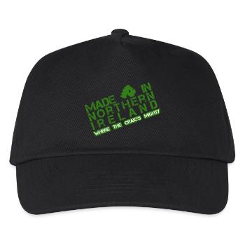 Made in Nordirland - Kinder Basecap - Schwarz - Vorne