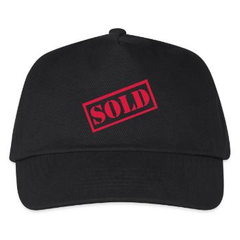 Sold - vergeben - Kinder Basecap - Schwarz - Vorne