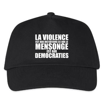 mensonge democratrique - Casquette de baseball Enfant - noir - Devant