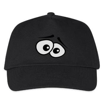 angstaugen_2c - Kinder Basecap - Schwarz - Vorne