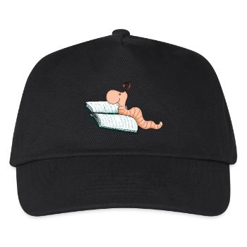 Bookworm Willi - Kids’ Baseball Cap - black - Front