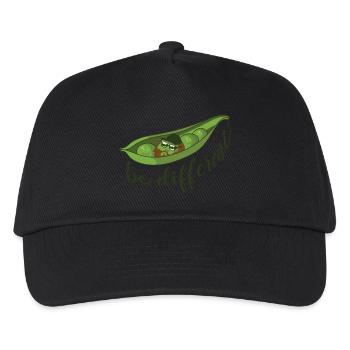 Erbse Hipster different 2 - Kinder Basecap - Schwarz - Vorne
