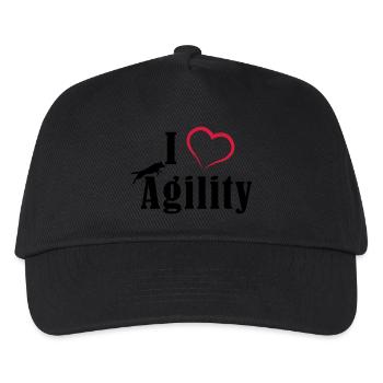 I Love Agility - Kinder Basecap - Schwarz - Vorne