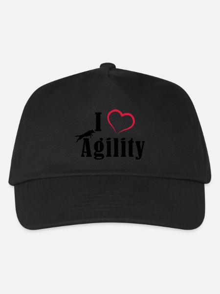 I Love Agility - Kinder Basecap - Schwarz