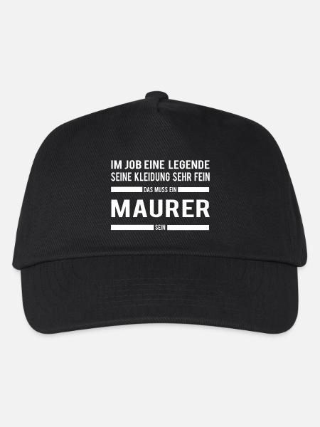 Maurer - Kinder Basecap - Schwarz