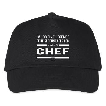 Chef - Kinder Basecap - Schwarz - Vorne