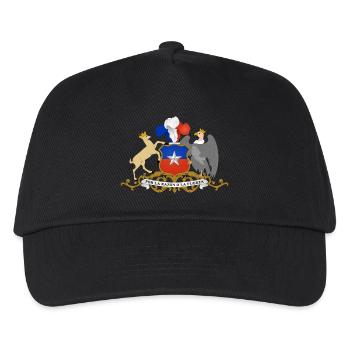 Nationalwappen von Chile - Kinder Basecap - Schwarz - Vorne