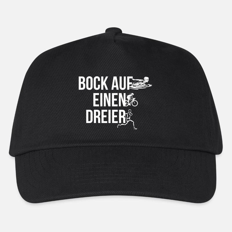 Triathlon bock auf einen Dreier? - Kinder Basecap - Schwarz