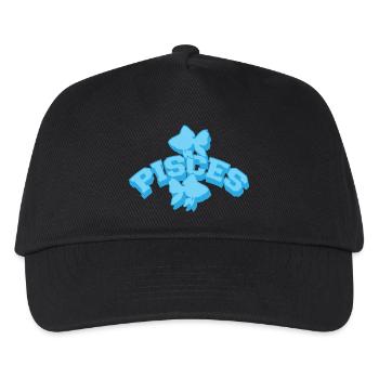 Sternzeichen Fische / Zodiac Pisces - Kinder Basecap - Schwarz - Vorne