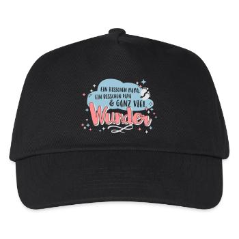 Ein bisschen Mama, bisschen Papa und viel Wunder - Kinder Basecap - Schwarz - Vorne