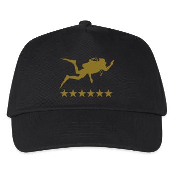Taucher - Tauchen - Kinder Basecap - Schwarz - Vorne