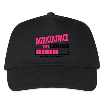 agricultrice en cours - Casquette de baseball Enfant - noir - Devant