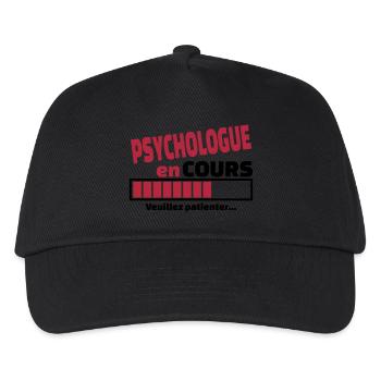 psychologue en cours - Casquette de baseball Enfant - noir - Devant