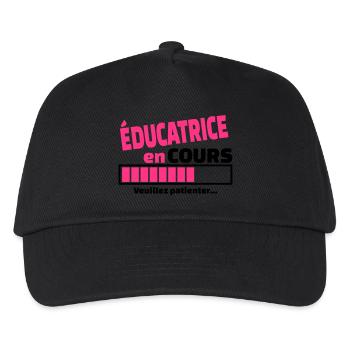 éducatrice en cours - Casquette de baseball Enfant - noir - Devant