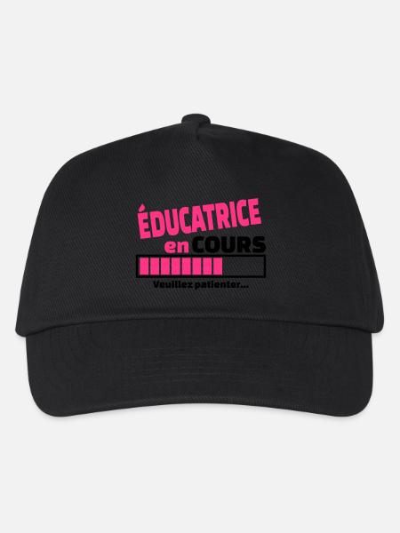 éducatrice en cours - Casquette de baseball Enfant - noir