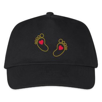 Baby feet - Kids’ Baseball Cap - black - Front