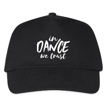 In Dance we trust - white - Dance Shirt - Kinder Basecap - Schwarz - Vorne