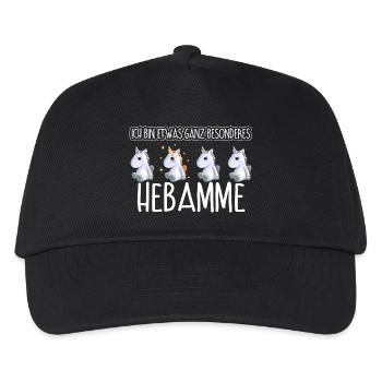 HEBAMME - Toll - Kinder Basecap - Schwarz - Vorne