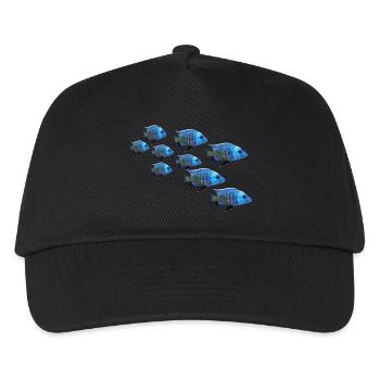 grouper perch fish barsch zackenbarsch fisch - Kinder Basecap - Schwarz - Vorne