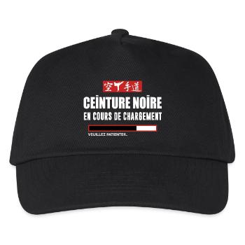 Karate - ceinture noire - Casquette de baseball Enfant - noir - Devant