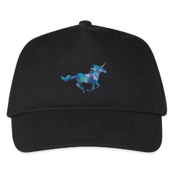 Eisblaues Einhorn sucht einen neues Besitzer - Kinder Basecap - Schwarz - Vorne