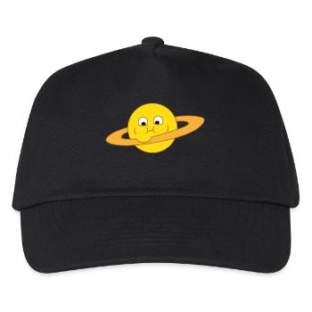 Dicker Saturn - Kinder Basecap - Schwarz - Vorne