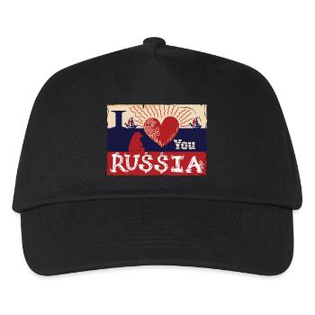 Je t'aime la Russie - Casquette de baseball Enfant - noir - Devant