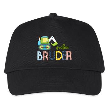 großer Bruder Traktor - Kinder Basecap - Schwarz - Vorne