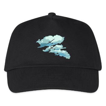 Clouds glider gift pilot cross-country flight - Kids’ Baseball Cap - black - Front