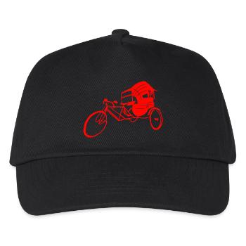 Rickshaw in red - Kids’ Baseball Cap - black - Front