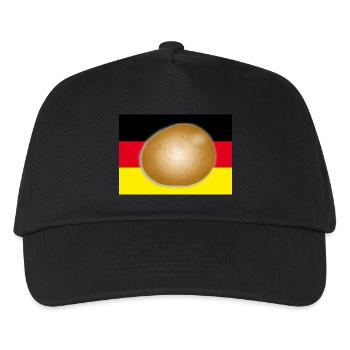 Deutschlandflagge Kartoffel - Kinder Basecap - Schwarz - Vorne