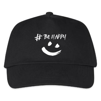 #BE HAPPY - Kids’ Baseball Cap - black - Front