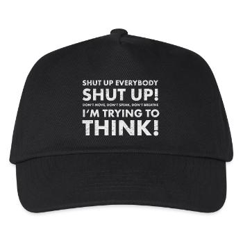 Shut up.png - Kinder Basecap - Schwarz - Vorne