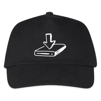 Disque dur avec flèche - Casquette de baseball Enfant - noir - Devant