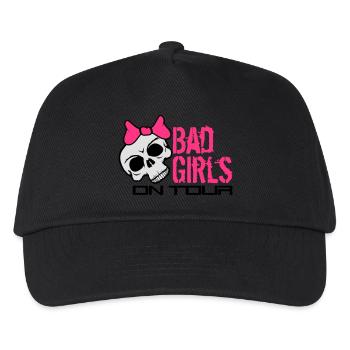 schaedel totenkopf boese bad gefaehrlich on tour u - Kinder Basecap - Schwarz - Vorne