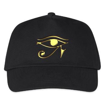 Auge des Horus, Horusauge, Schutzsymbol, Ägypten - Kinder Basecap - Schwarz - Vorne