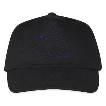 Sternrahmen Blau - Kinder Basecap - Schwarz - Vorne