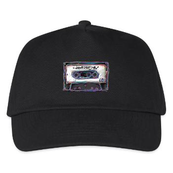 Kassette HipHop 90s - Kinder Basecap - Schwarz - Vorne