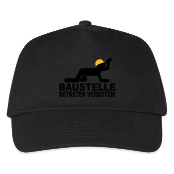 chantier de construction d'entrer interdit - Casquette de baseball Enfant - noir - Devant