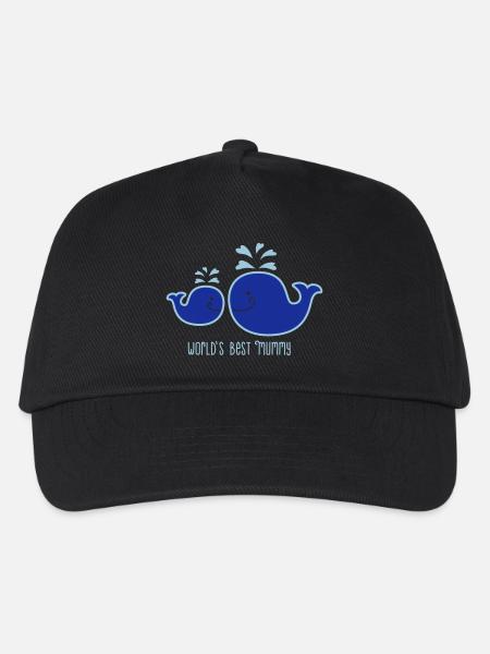 Wal - Mama - child - Fish - worlds best mummy - 2C - Kids’ Baseball Cap - black