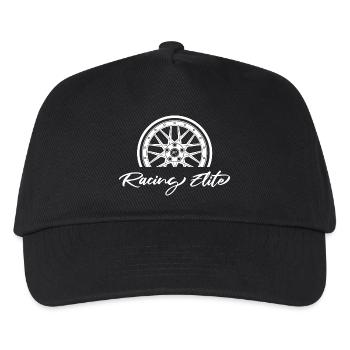 Felge Rad Auto Tuner Tuning Racing Logo Garage - Kinder Basecap - Schwarz - Vorne