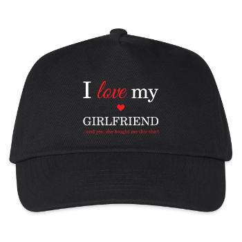 I Love My Girlfriend - Kids’ Baseball Cap - black - Front