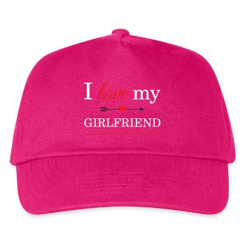J'aime ma copine - Casquette de baseball Enfant - fuchsia - Devant