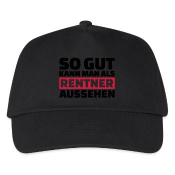 Rentner - Kinder Basecap - Schwarz - Vorne