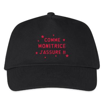 Moniteur / Monitrice / Mono / Formation / Ski - Casquette de baseball Enfant - noir - Devant