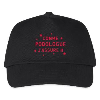 Podologue / Pédicure / Pied / Podologie / Médical - Casquette de baseball Enfant - noir - Devant