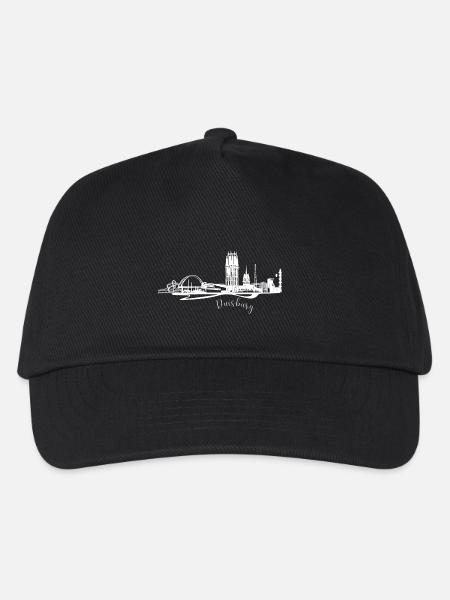 Stadtansicht von Duisburg Skyline - Kinder Basecap - Schwarz